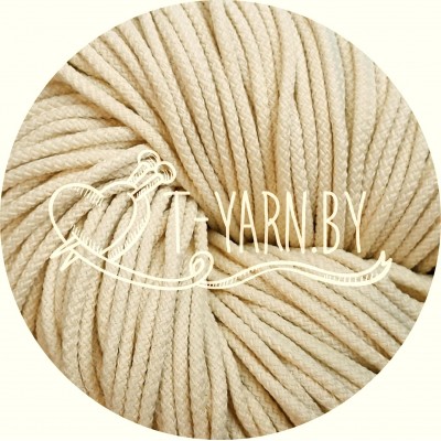 Полиэфирный шнур с сердечником, цвет Молоко, 5мм, 200м, пасма